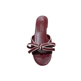 Bow Flat Slippers Slides